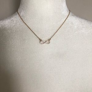 Gold, Studded Infinity Necklace